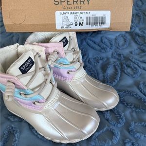 New With Box - Toddler Girls Sperry Saltwater Boot - Pastel